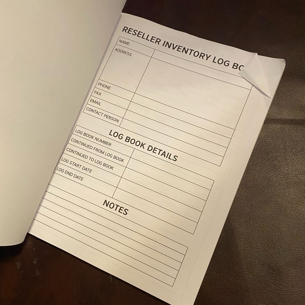 Reseller inventory log book - Picture 3 of 6